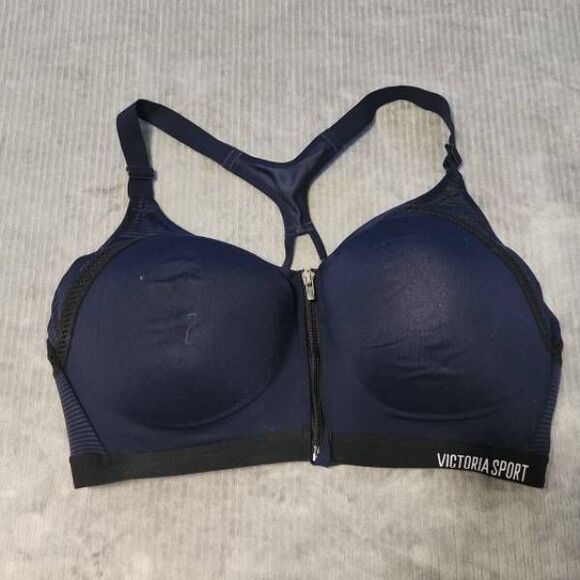 Victoria’s Secret Incredible Sports Bra Zip Up Front Close Racerback 38DDD - Picture 1 of 3